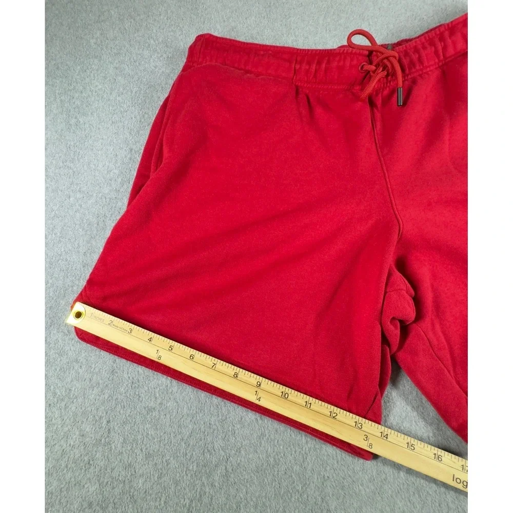 Jordan Air Shorts 2XL XXL Red Black Fleece Athletic Training Men's Basketball‎